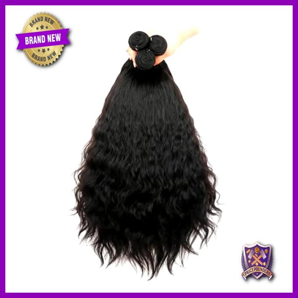 Kinky Straight Human Hair Extensions 3 Bundles 18-22 Inch Brazilian Virgin Remy main image 4